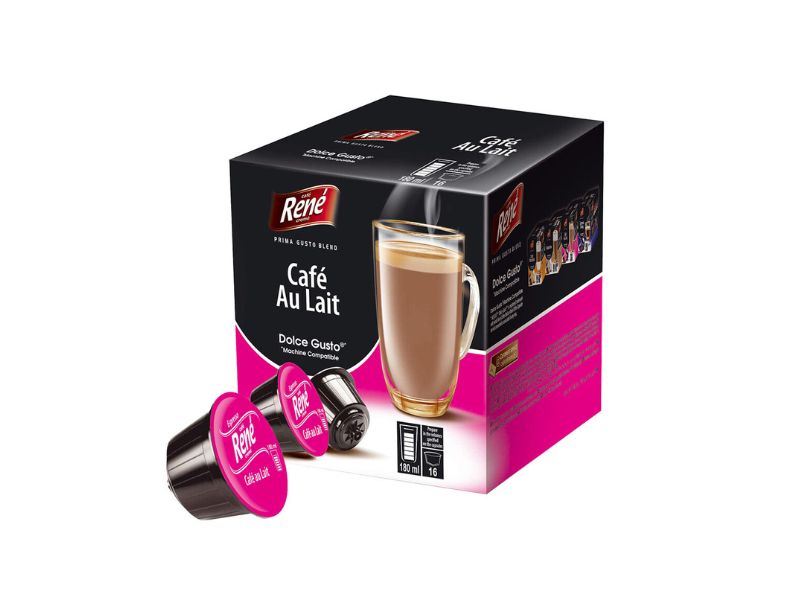 Nescafe Dolce Gusto Coffee Capsules Cafe Au Lait Box 16
