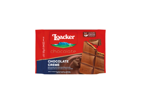 Loacker Chocolate Bar Chocolate Creme 55g - CAFELAX