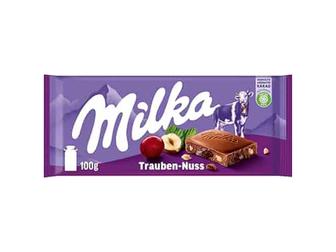 Milka Raisins&nuts Chocolate 100 gm