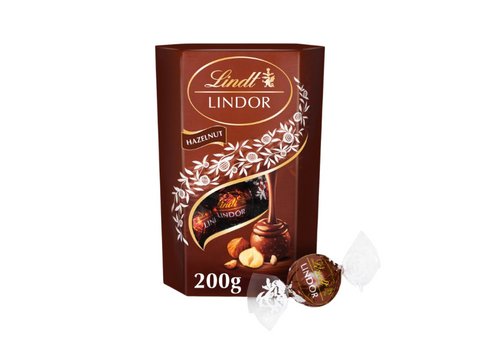 Lindt Lindor Dark Chocolate With Hazelnut Truffles Box 200g