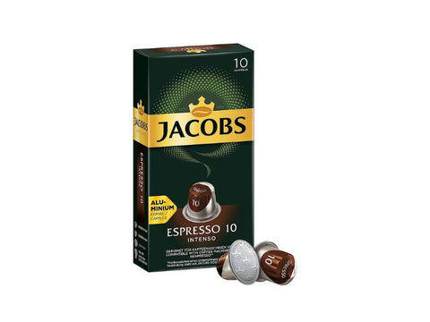 Jacobs Espresso Intenso Coffee Capsules - 10 Capsules