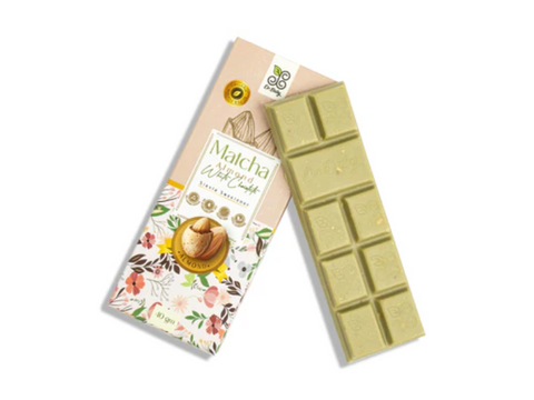 Dr.Baby Matcha Almond White Chocolate Bar 40g