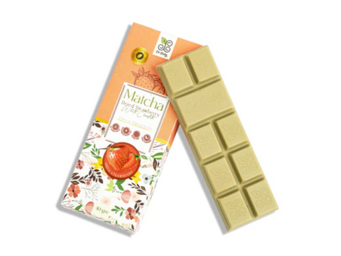 Dr.Baby Matcha Dried Strawberry White Chocolate Bar 40g