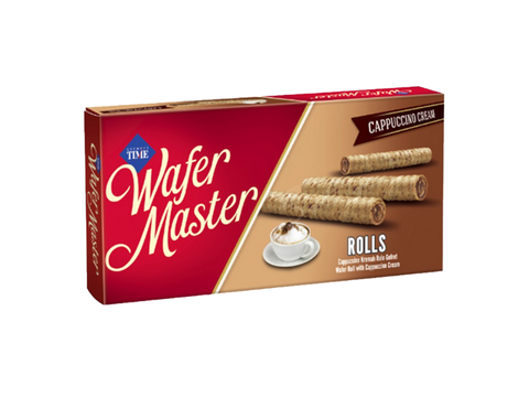 Time Master Wafer Cappuccino Cream Rolls 65g