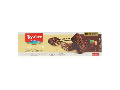 Loacker Patisserie Dark Hazelnut Chocolate Wafer 100g