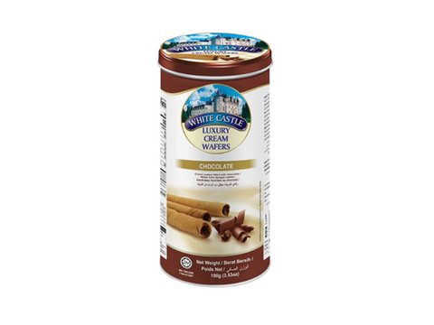 White Castle Luxury Cream Wafers Rolls Chocolate Flavowerd 300g