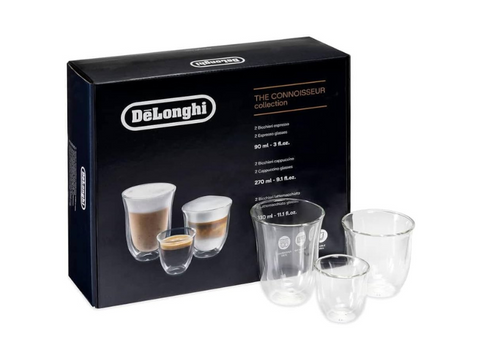 Delonghi Connoisseur Collection Double-Wall Thermo Glasses - Set of 6 Mixed - CAFELAX