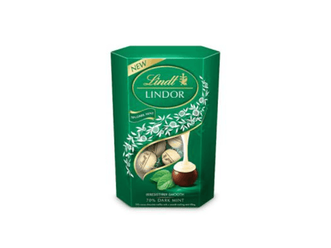 Lindt Lindor Dark Mint Chocolate Truffles Box 200g