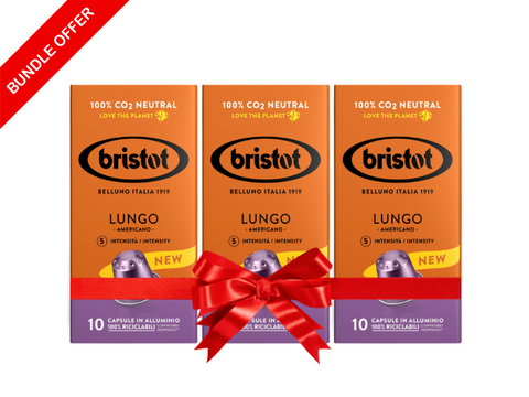 Bundle Offer | 3 Packs of Bristot Lungo Coffee Capsules