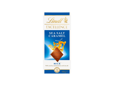 Lindt Excellence Milk Chocolate With Sea Salt Caramel 100g