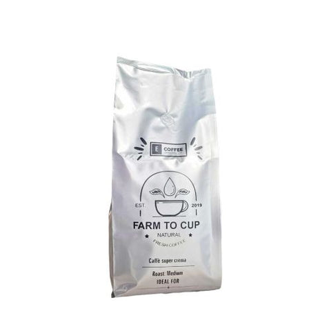 E Coffee Super Crema Espresso Whole Beans Coffee 1 Kg