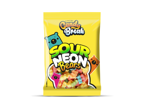 Candy Break  Sour Neon Bears Candy 113g