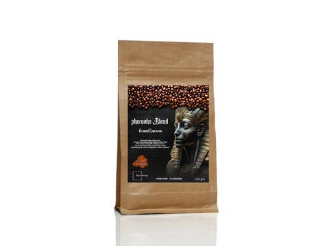 Pharaohs Blend 100% Arabica Espresso Ground Coffee 250g