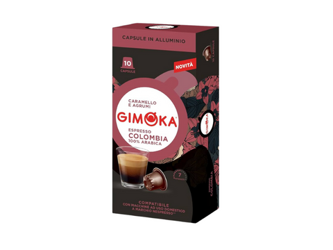 Gimoka Espresso Colombia 100% Arabica Coffee Capsules - 10 Capsules