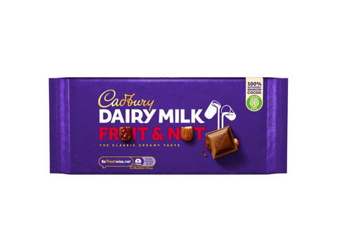 Cadbury Dairy Milk Fruit & Nut Chocolate Bar 180g