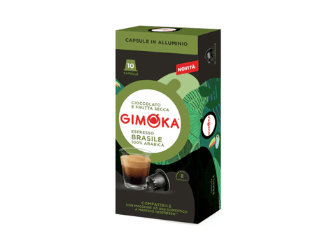 Gimoka Espresso Brasile 100% Arabica Coffee Capsules - 10 Capsules