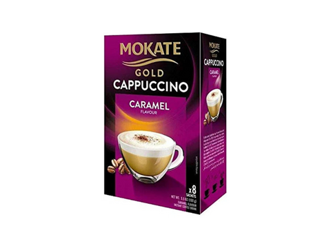 Mokate Gold Cappuccino Caramel Instant Coffee 8 Sachets