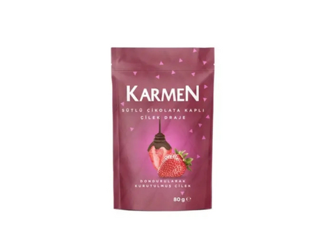 Karmen Milk Chocolate Covered Strawberry Dragee 80g