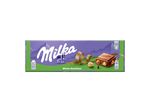 Milka  Whole Hazelnuts Chocolate 250 gm