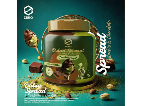 Zero Dubai Healthy Spread Pistachio & Chocolate Sugar Free 300g