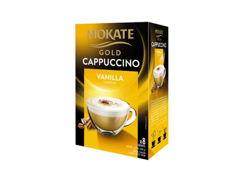 Mokate Gold Cappuccino Vanilla Instant Coffee 8 Sachets