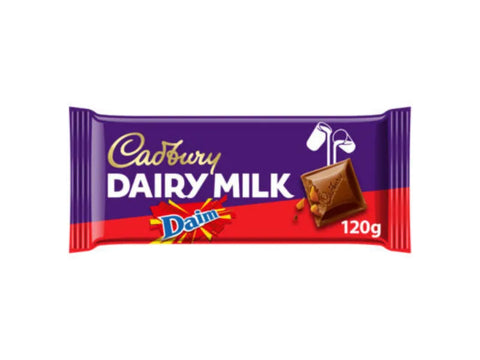 Cadbury Dairy Milk Daim Chocolate Bar 120g - CAFELAX