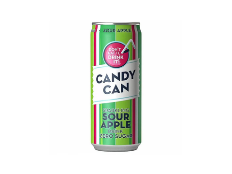 Candy Can Sparkling Sour Apple Drink 330ml - CAFELAX