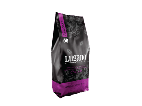 Lugano Elite Dark Whole Beans Coffee 1 Kg