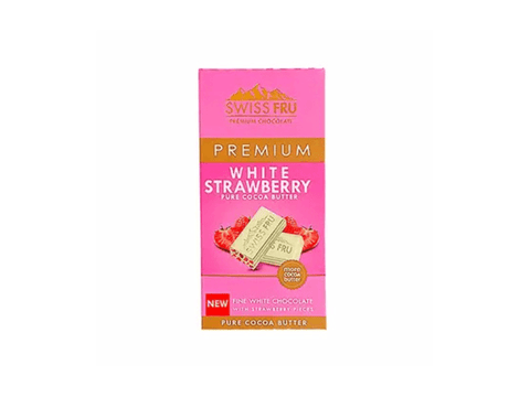 Swiss Fru Premium White Strawberry Chocolate 80g