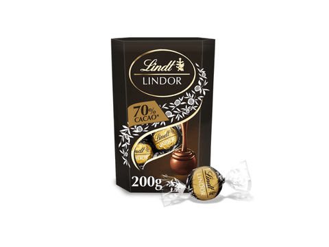 Lindt Lindor Dark Chocolate 70% Truffles Box 200g