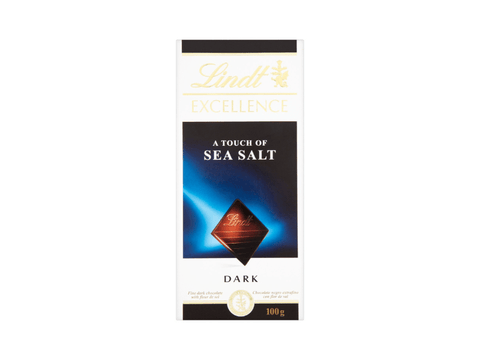 Lindt Excellence Dark Chocolate With  Touch Of Sea Salt 100g