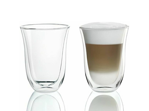 Delonghi Double-Wall Latte Macchiato Glasses - Set of 2 - 220ml