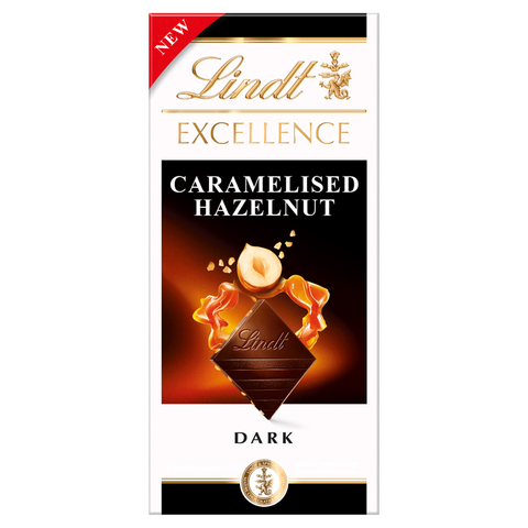 Lindt Excellence Dark Chocolate With Caramelised Hazelnut 100g