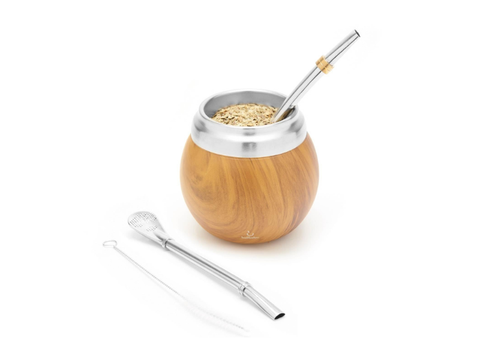 balibetov Stainless Steal Mate Set - Wooden Style