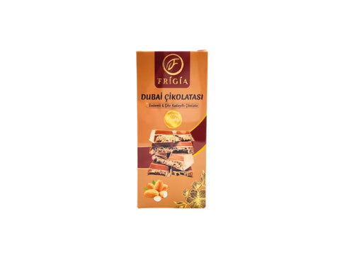 Frigia Dubai Chocolate with Almond 100g - CAFELAX