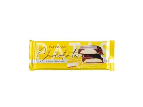 PATISWISS Milk Chocolate with Lemon Cream Filling 240g - CAFELAX