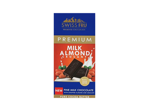 Swiss Fru Premium Milk Almond Chocolate 80g