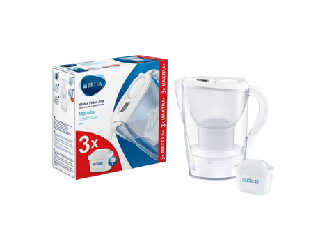 BRITA Water Filter Jug Marella Starter Pack 2.4L + 3 BRITA MAXTRA+