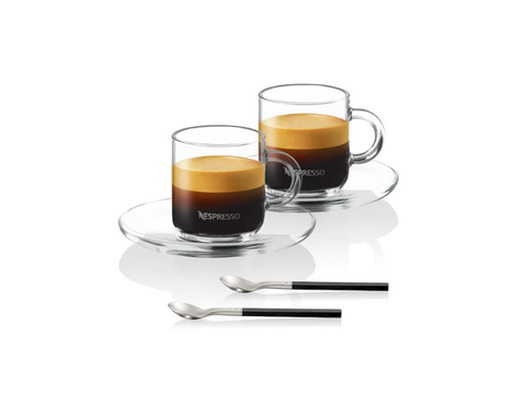 Nespresso Vertuo Double Espresso Set Glass Mug 180ml