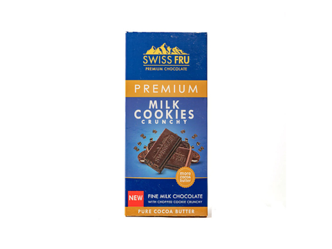 Swiss Fru Premium Milk Cookies Crunchy Chocolate 80g