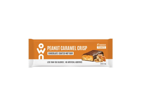 OWN Peanut Caramel Crisp Chocolate Coated Nut Healthy Bar - 35g