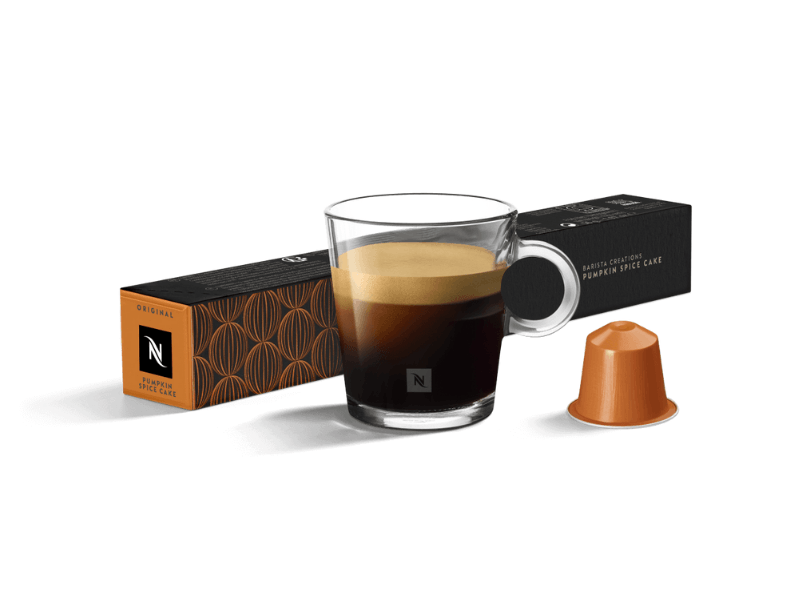 Nespresso Barista Creation Pumpkin Spice Cake Coffee Capsules - 10 Cap ...