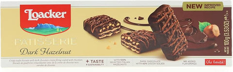 Loacker Patisserie Dark Hazelnut Chocolate Wafer 100g