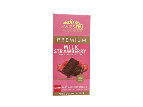 Swiss Fru Premium Milk Strawberry Chocolate 80g