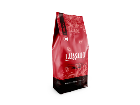 Lugano Strong Whole Beans Coffee 1 Kg