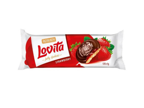 Roshen Lovita Jelly Strawberry Cookies 135g