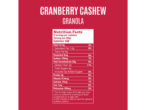 OWN Cranberry Cashew Granola 350g