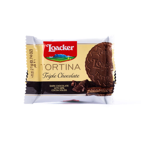 Loacker Tortina Triple Dark Chocolate 21g