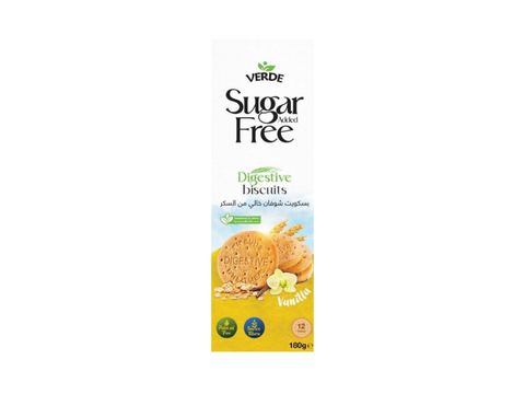 Verde Digestive Biscuits Vanilla Sugar Free 180g