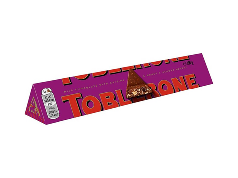 Toblerone Milk Chocolate with Raising & Honey and Almond 100g